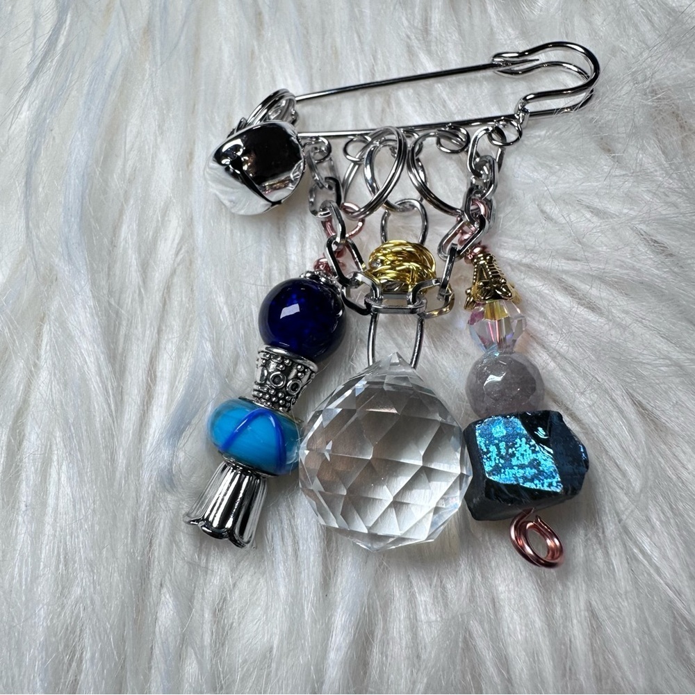 Brooch Pin Hand Crafted | Glass Beaded |  Artisan Multicolor Wire-Wrapped OOAK